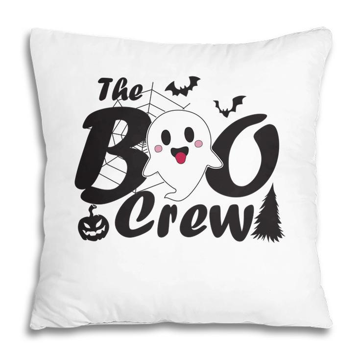 The Boo Crew Cute Ghost Happy Halloween Pillow