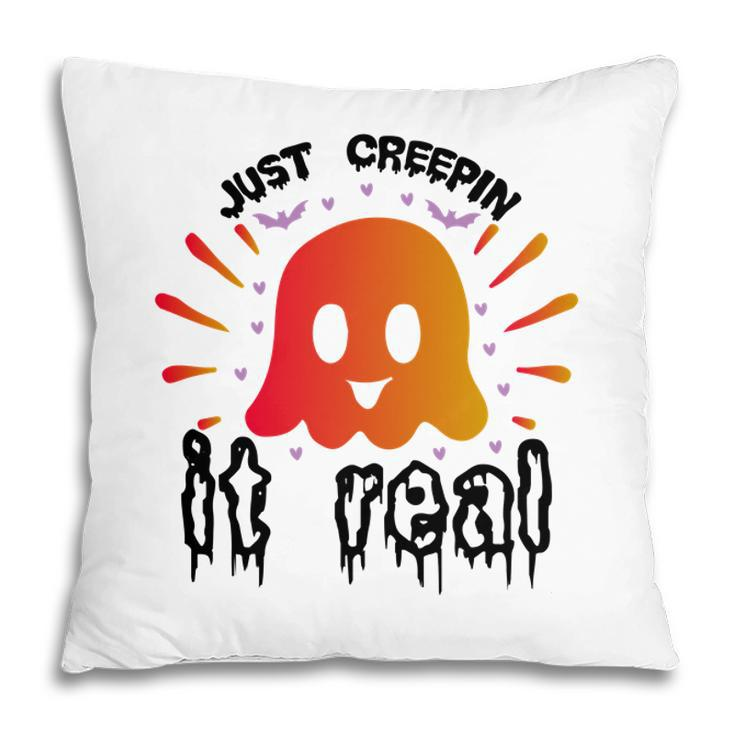 The Boos Just Creepin It Real Halloween Pillow