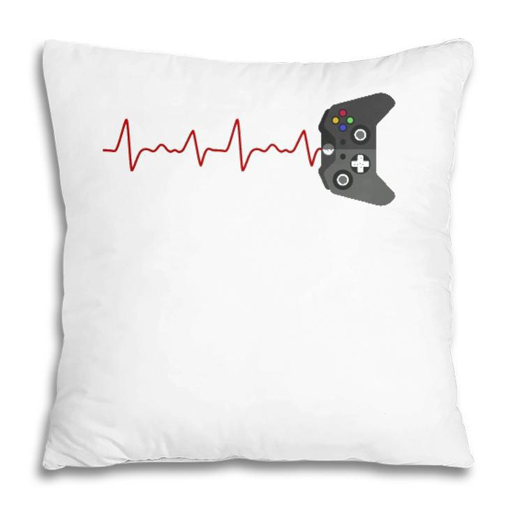 Video Game Lover Gifts Gamer Heartbeat Gaming Pillow