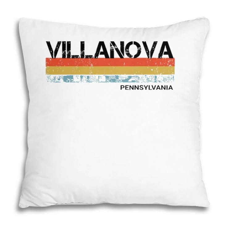 Villanova Pennsylvania State Home Roots Vintage Stripes Pillow