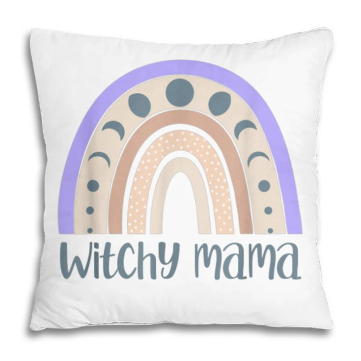 Witchy Mama Rainbow Witch Vibes Halloween Manifesting  Pillow