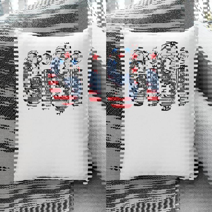 America Gigi Retro American Flag Patriotic Gigi 4Th Of July Pillow
