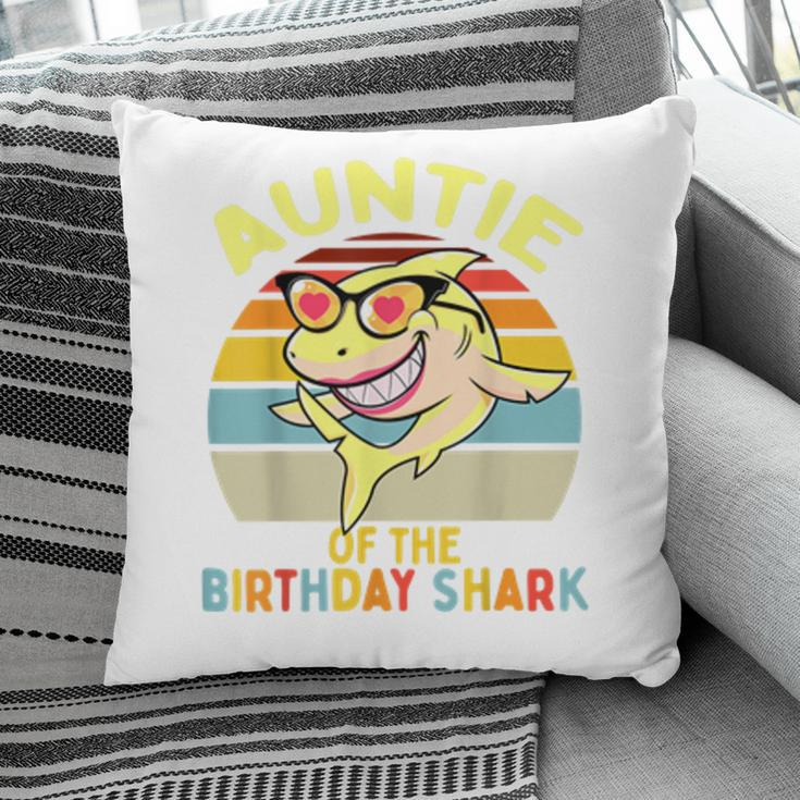 Auntie Of The Shark Birthday Aunt Matching Family Pillow