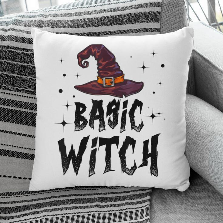 Basic Witch Women Halloween Distressed Witch Hat Pillow