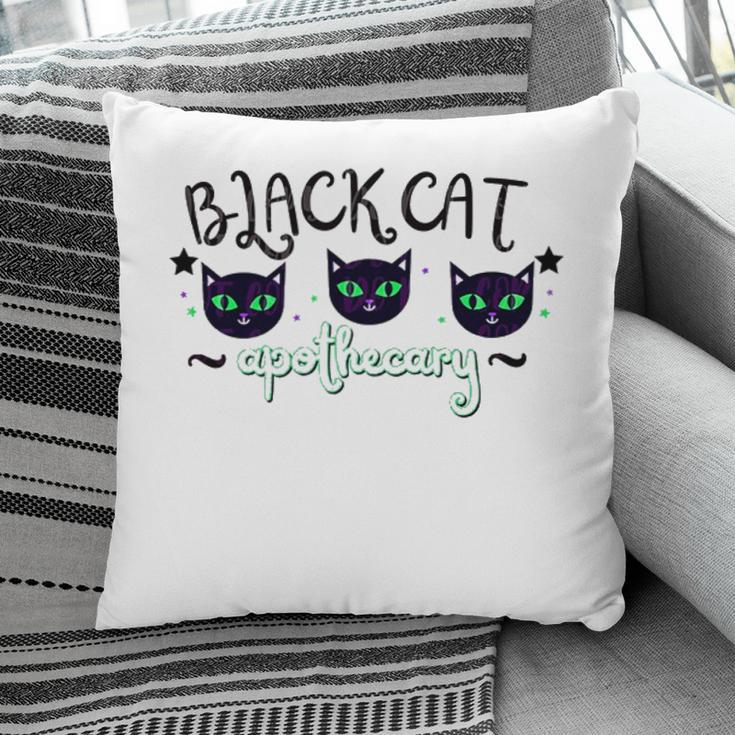 Black Cat Apothecary Halloween Gift Pillow