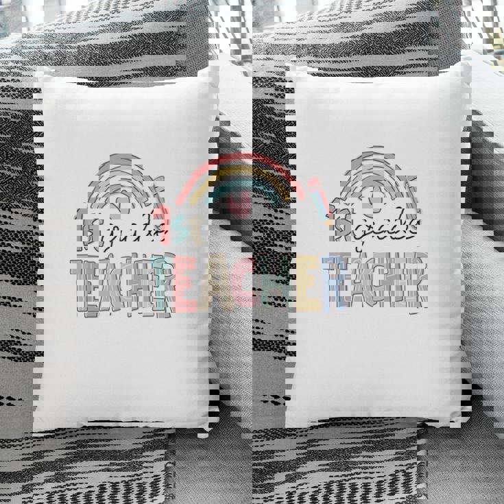 Colorful Rainbow 1St Grade Teacher Custom For Teacher Pillow