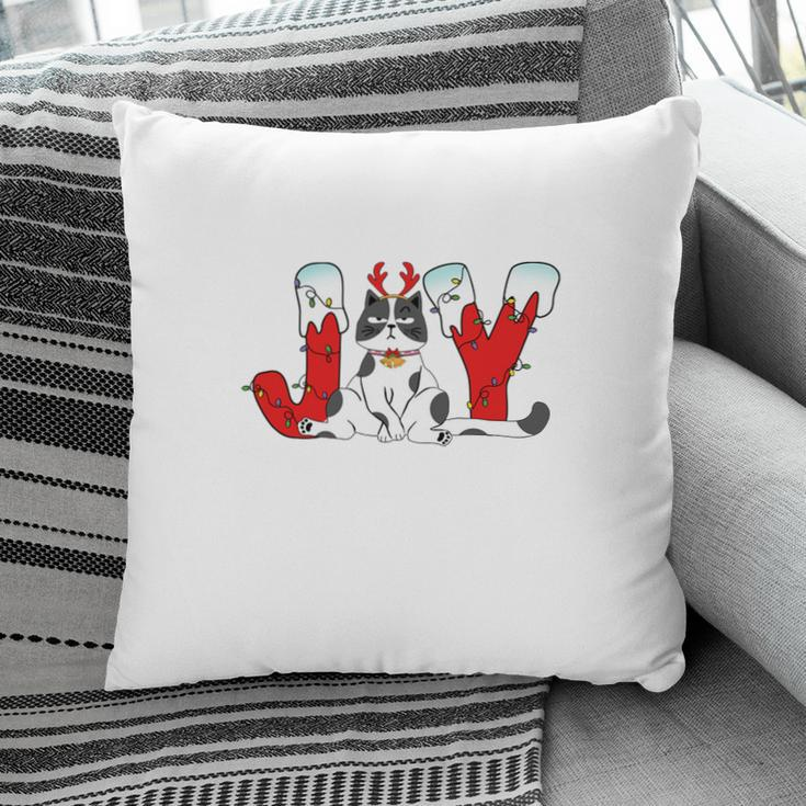 Funny Christmas Joy Cat Xmas Gift For Cat Lovers Pillow