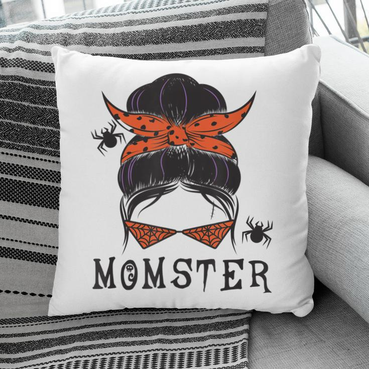 Funny Momster Halloween Witch Spider Cute Momster Glass Pillow