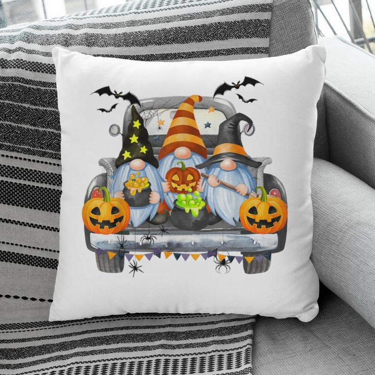 Funny Women Halloween Truck Gnomes Pumpkin Kids Thanksgiving V2 Pillow