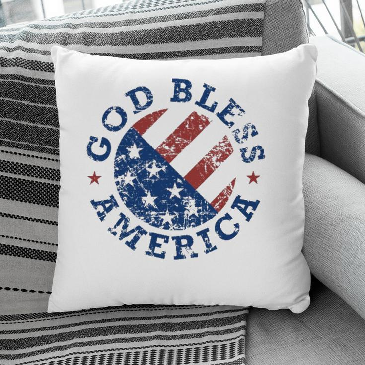 God Bless America Flag 4Th Of July Independence Day Pillow