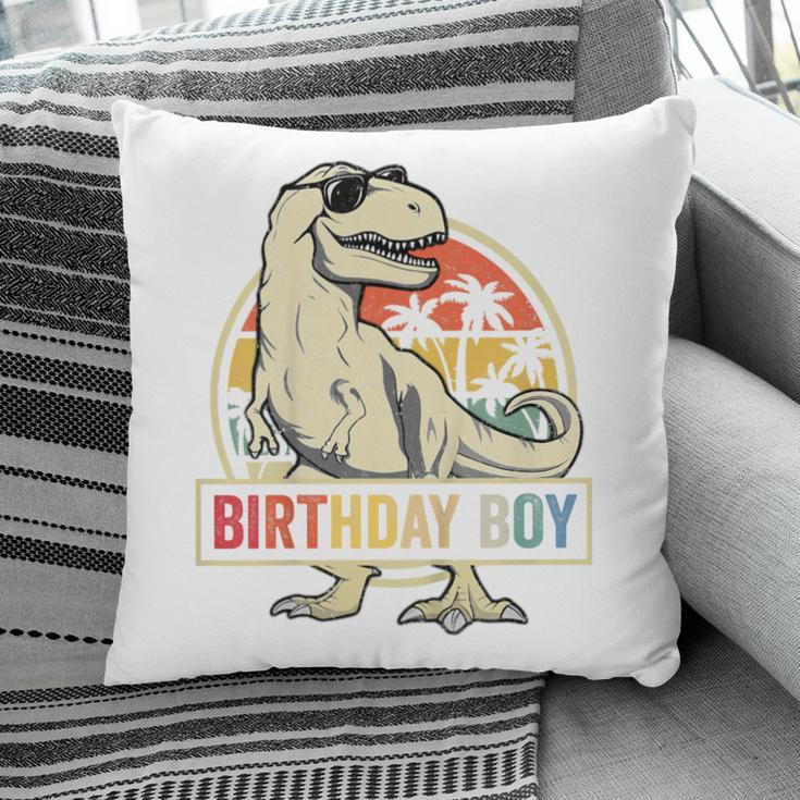 Kids Birthday Boy DinoRex Dinosaur Boys Matching Family Pillow