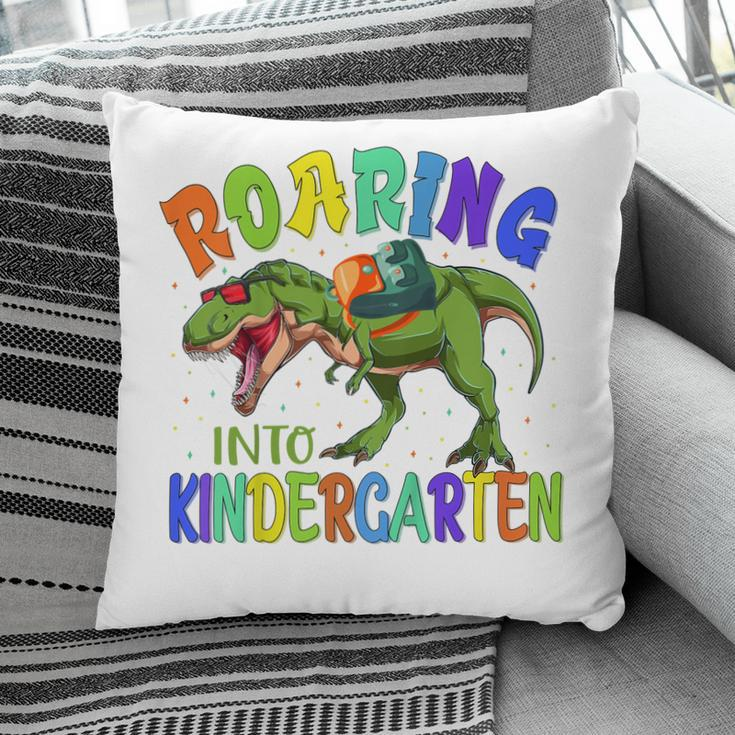 Kids Kids Roaring Into Kindergarten Funny First Day Of School Pillow