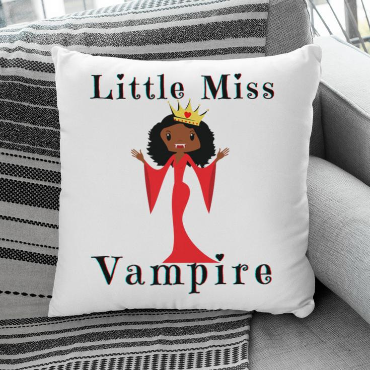 Kids Little Miss Vampire Black Girl Magic Funny Brown Skin Girls Pillow