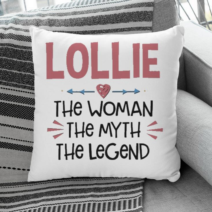 Lollie Grandma Gift Lollie The Woman The Myth The Legend Pillow