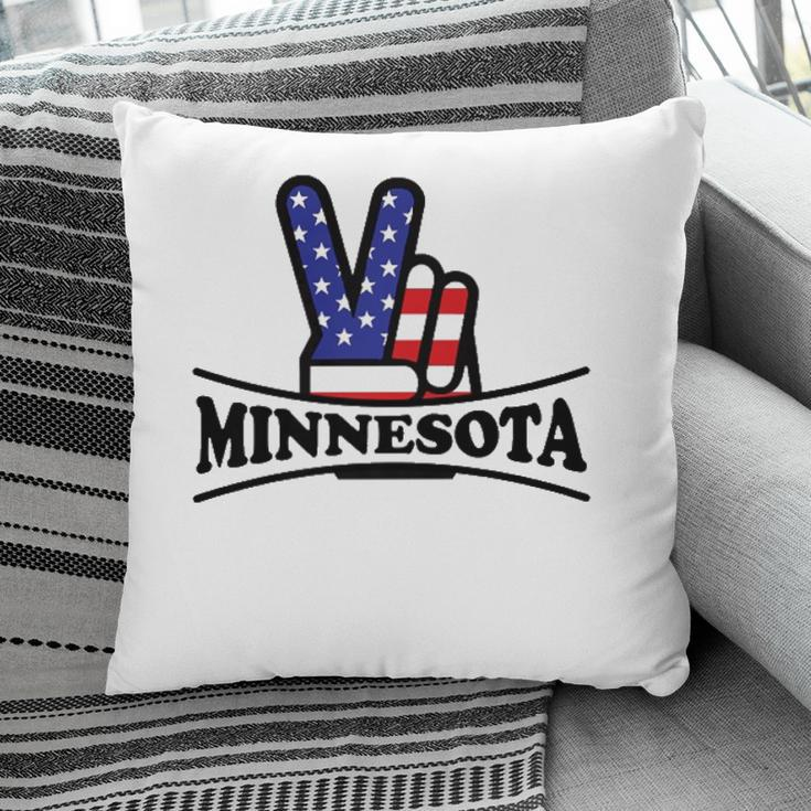 Minnesota Home State Retro Vintage 70S 80S Style Pillow