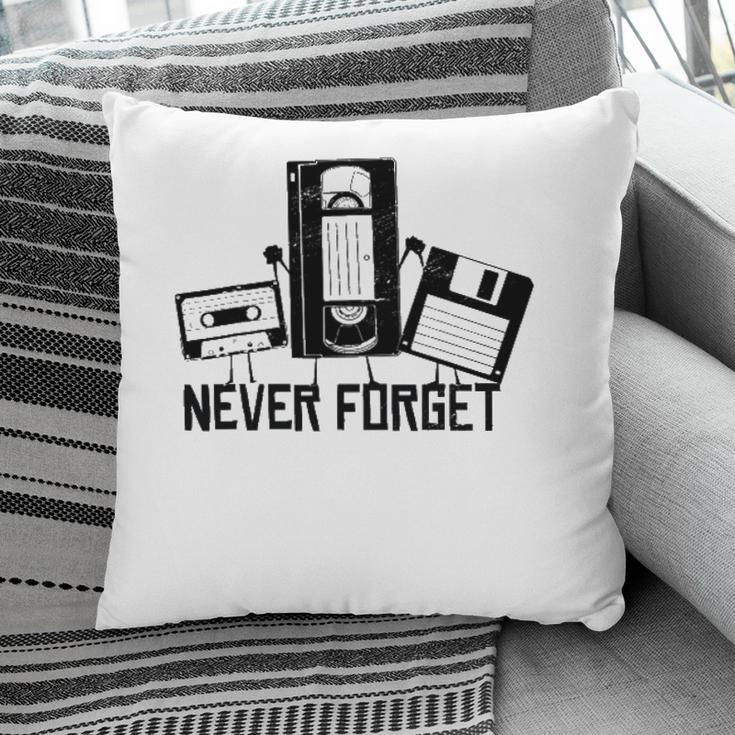 Never Forget Retro Vintage Cassette Tape Novelty Funny Pillow