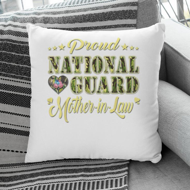 Proud National Guard Mother-In-Law Dog Tags Heart Army Mom Pillow