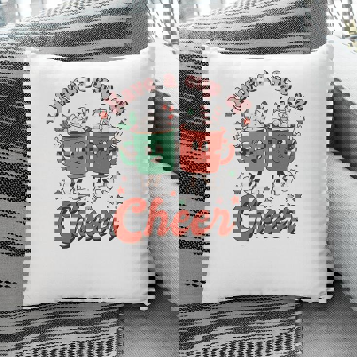 Retro Christmas Have A Cup Of Cheer Pillow