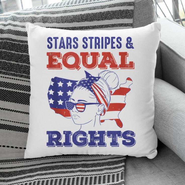 Retro Pro Choice Feminist Stars Stripes Equal Rights Pillow