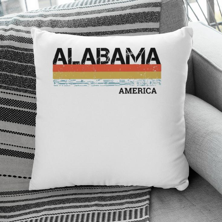 Retro Vintage Stripes Alabama Gift & Souvenir Pillow
