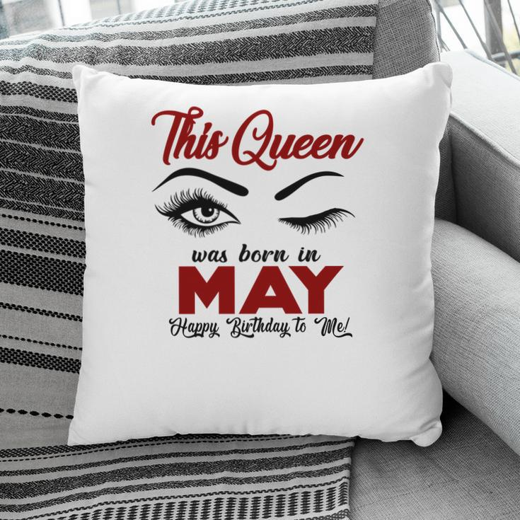 This Queen Was Born In May Red Version Design Pillow