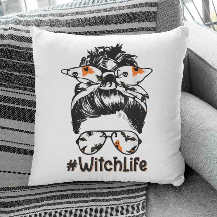 Witch-Life Halloween Messy Bun Witchlife Bandana Women Girl Pillow
