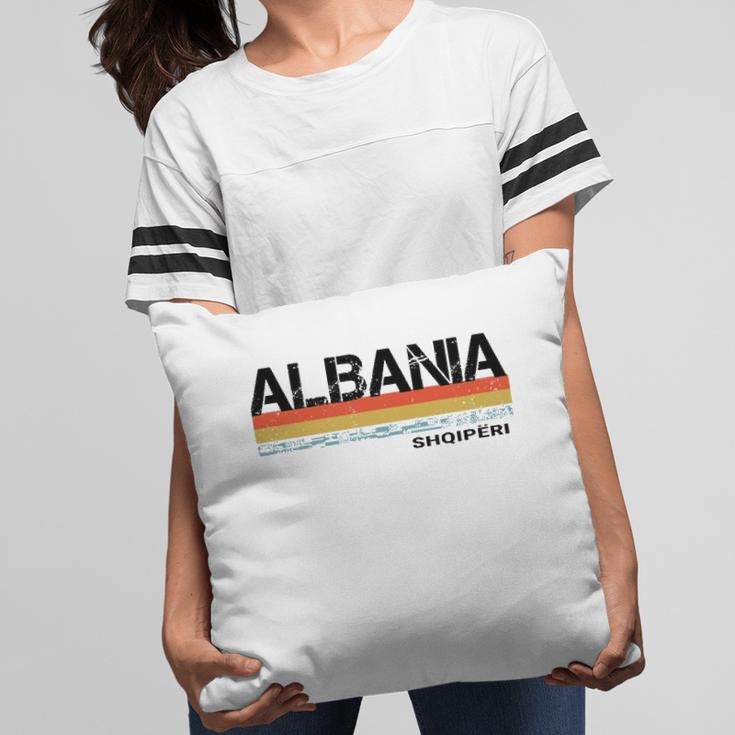 Albania Retro Vintage Stripes Men And Women Pillow