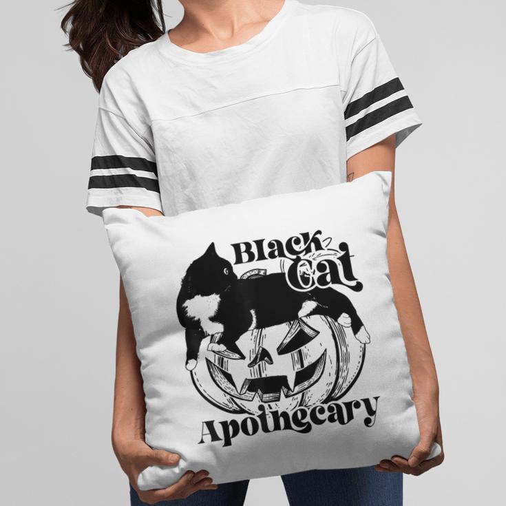 Black Cat Apothecary Cat Witch Pumpkin Halloween Costume V2 Pillow