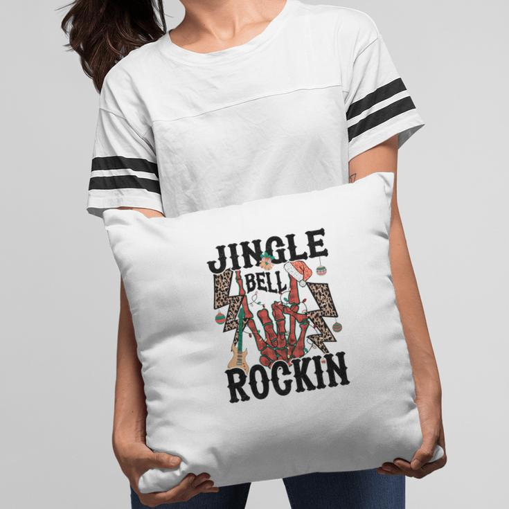Christmas Skeleton Jingle Bell Rockin Pillow