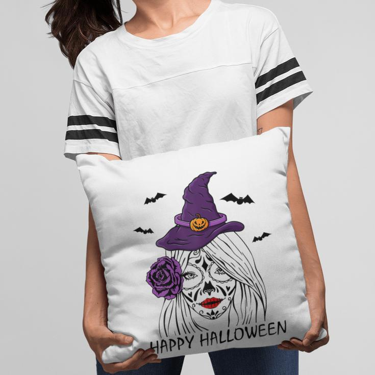 Happy Halloween Catrina Costume For Moms Witch Halloween Pillow