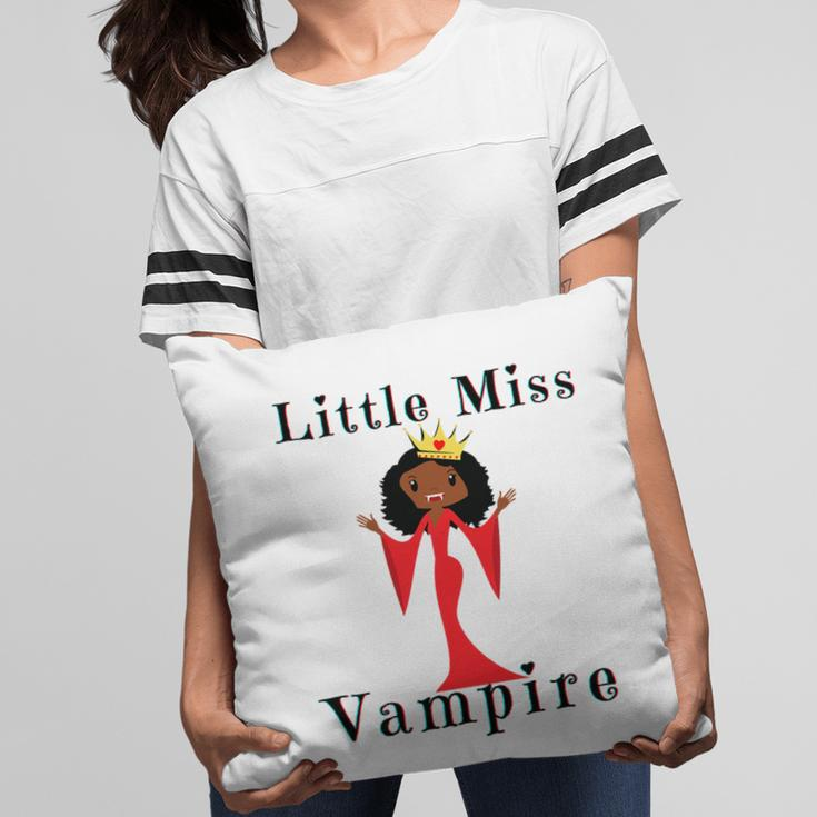 Kids Little Miss Vampire Black Girl Magic Funny Brown Skin Girls Pillow