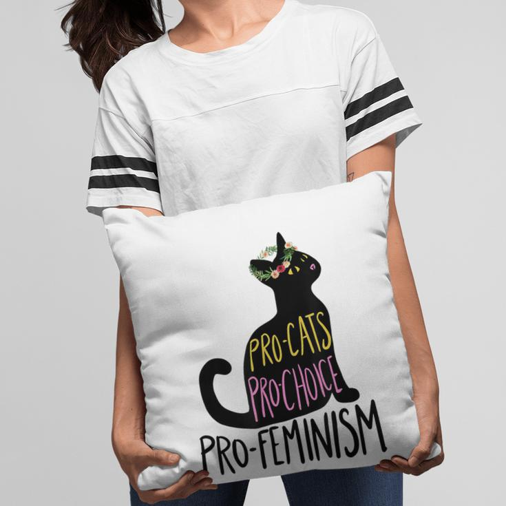 Pro Cats Pro Choice Pro Feminism Black Cat Lover Feminist Pillow