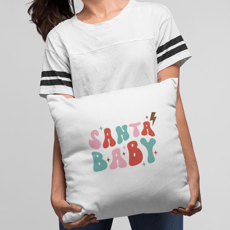 Retro Christmas Santa Baby Retro Santa Holidays Pillow