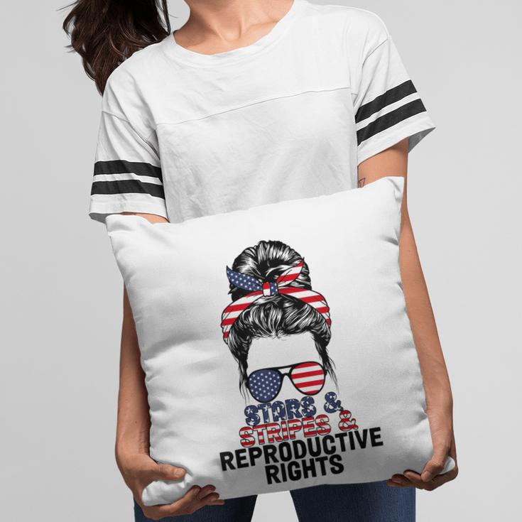 Stars Stripes Reproductive Rights Messy Bun 4Th Of July V4 Pillow