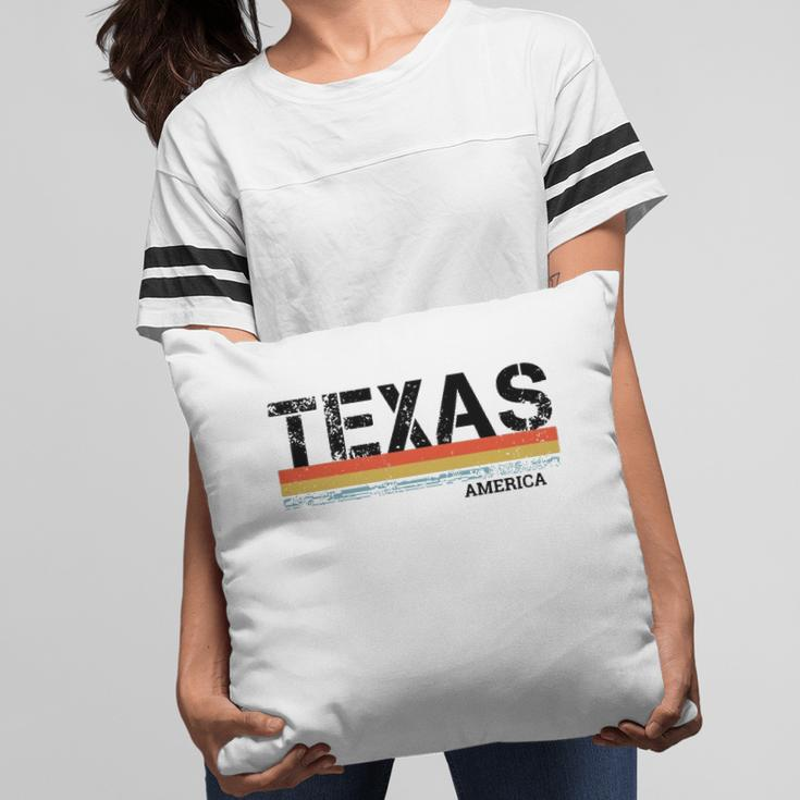 Texas Retro Vintage Stripes Gift & Souvenir For Texas Pillow