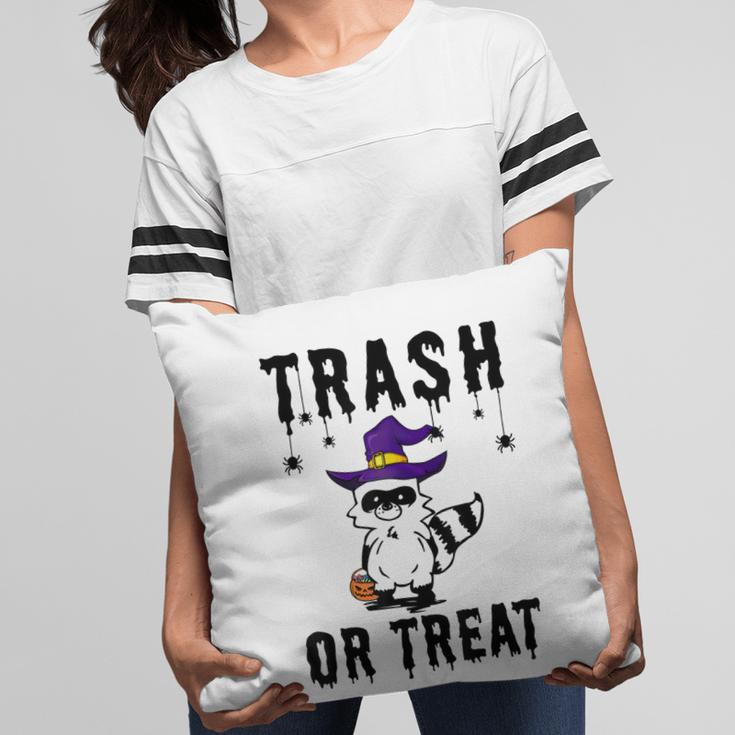 Trash Or Treat Funny Trash Panda Witch Hat Halloween Costume Pillow