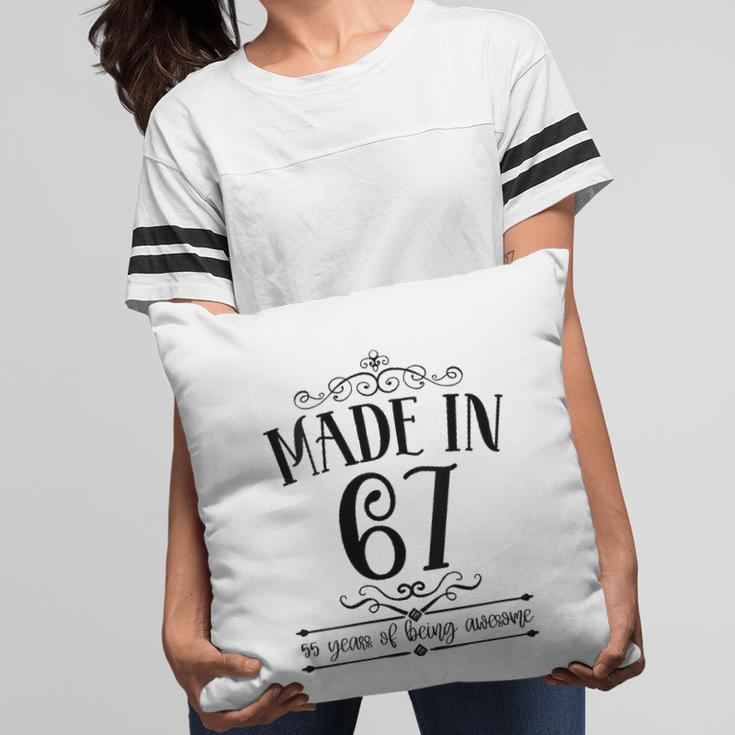 Womens Born In 1967 55 Years Old Made In 1967 55Th Birthday V-Neck Pillow