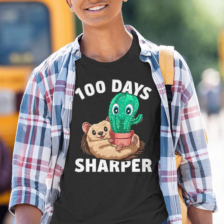 100 Tage Schärfer Kaktus 100 Tage Schärfer 100 Schultag Kinder Tshirt