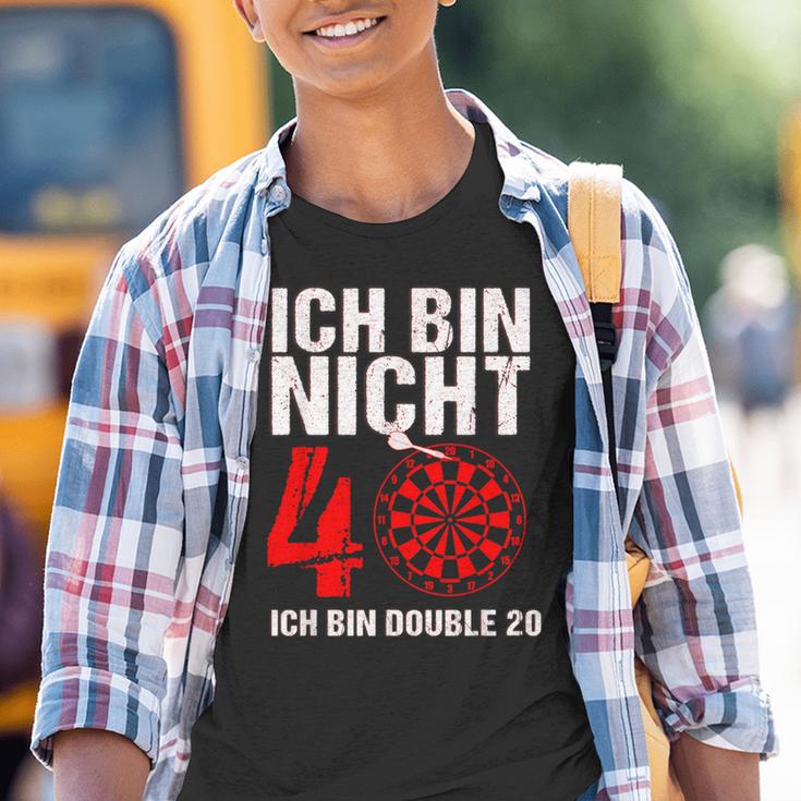 40 Geburtstag Geschenk-Idee Mann Lustiger Dart Spruch Darts Kinder Tshirt