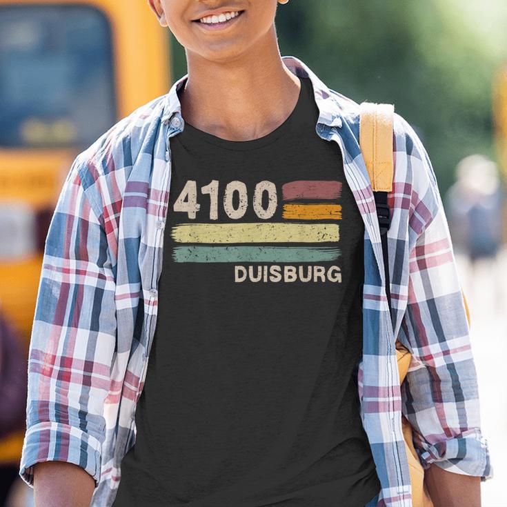 4100 Duisburg Retro Postcodes Old Postcode Vintage Kinder Tshirt