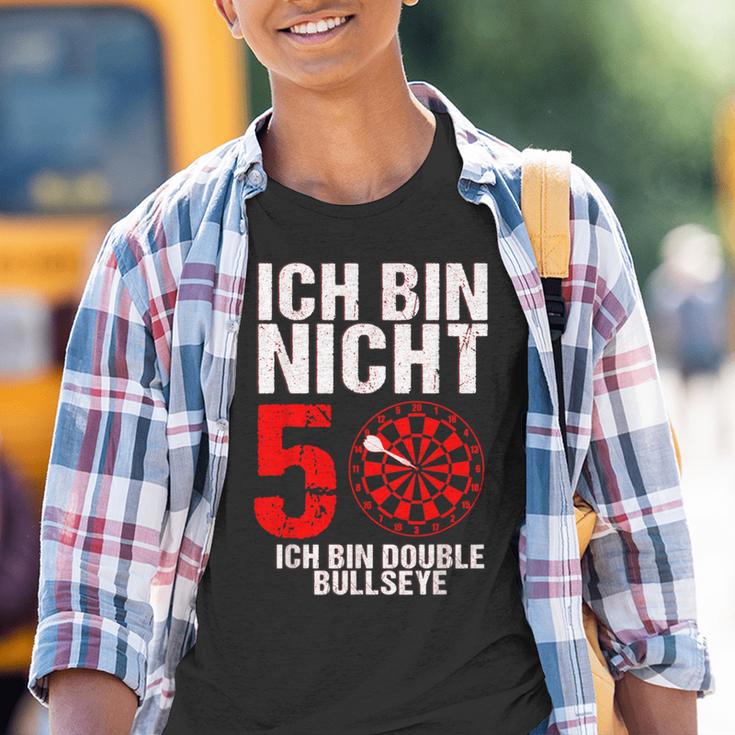 50 Geburtstag Geschenk Lustiges Dart Spruch Double Bullseye Kinder Tshirt