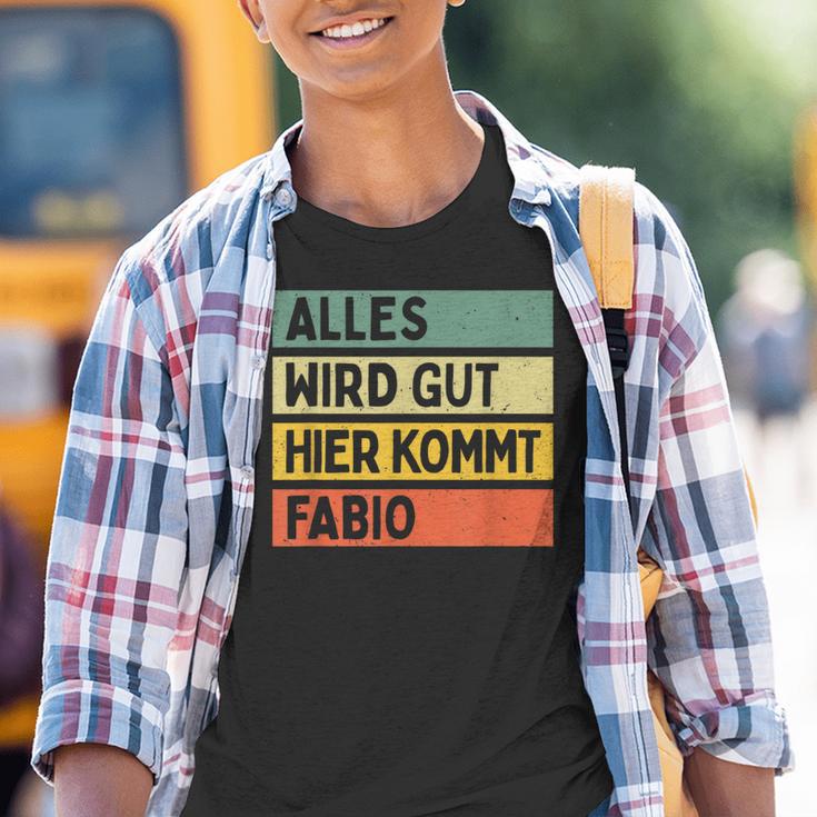 Alles Wird Gut Hier Kommt Fabio Retrointage Saying Kinder Tshirt