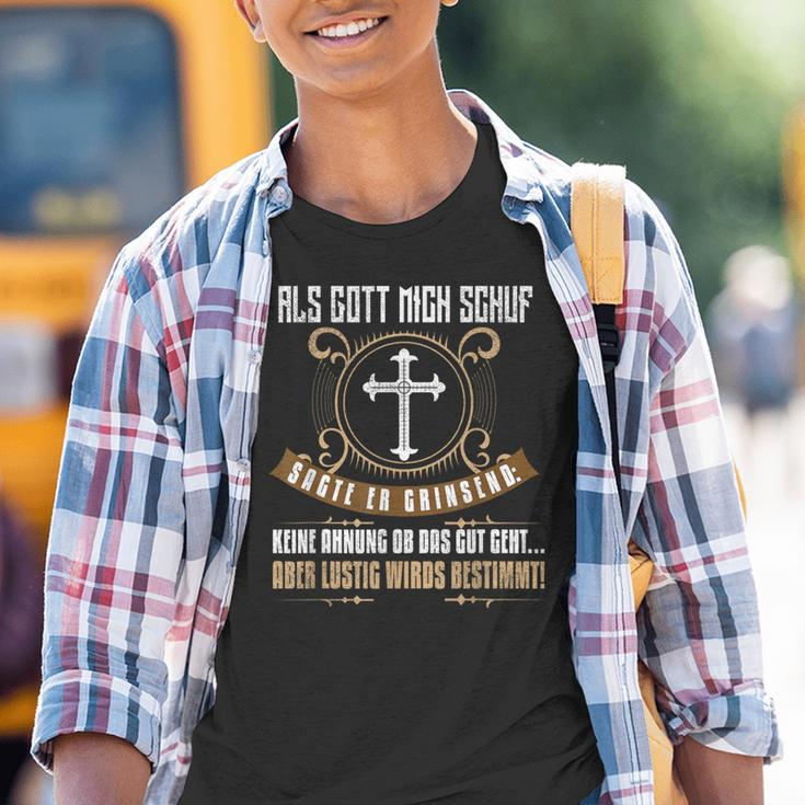 Als Gott Mich Enschf Als Gott Mich Kinder Tshirt