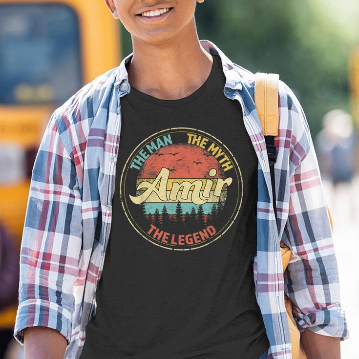 Amir The Man The Myth The Legend Personalisierter Name Kinder Tshirt