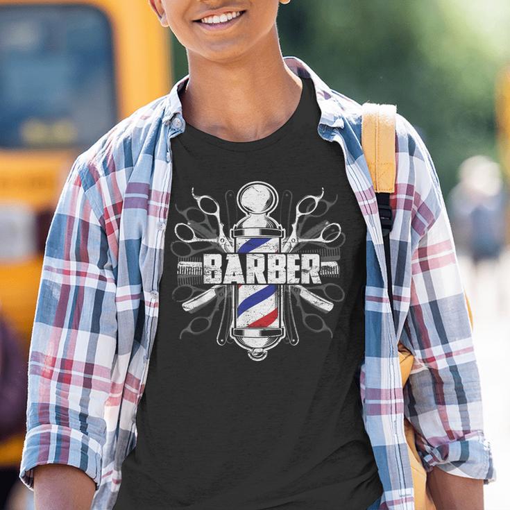 Barber Shop Pole Hairdresser & Barber Hipster Kinder Tshirt