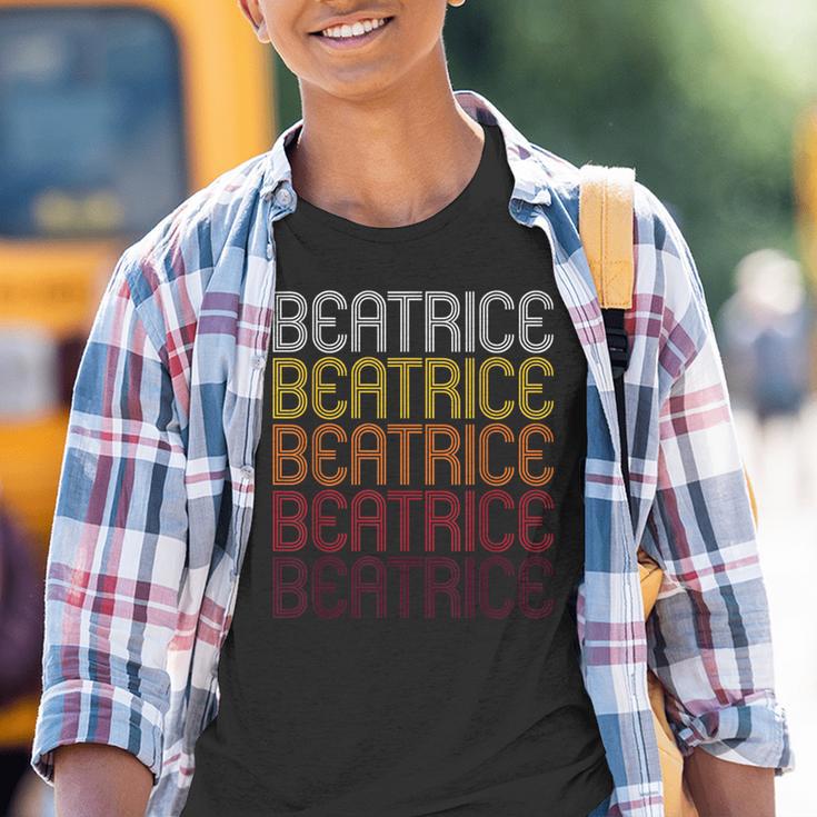 Beatrice Retro Wordmark Patternintage Style Kinder Tshirt