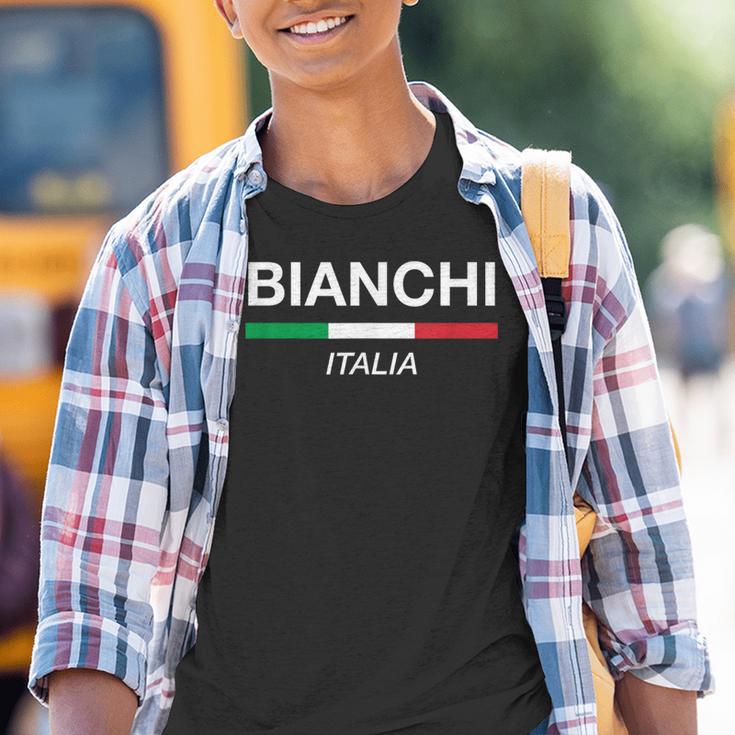 Bianchi Italian Name Family Surname Italy Flag Italia Kinder Tshirt