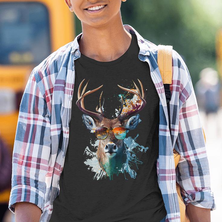 Cool Stag With Sunglasses Kinder Tshirt