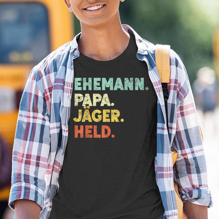 Day 'Husband Papa Jäger Held' Kinder Tshirt