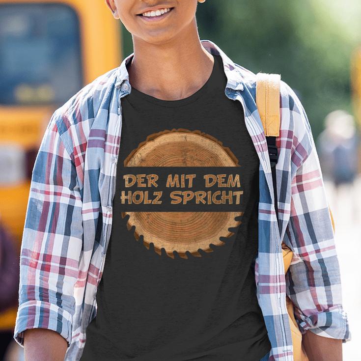 Der Mit Dem Holz Speaker Kinder Tshirt